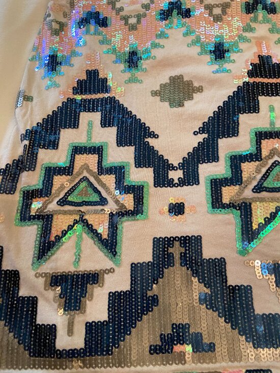 Express Aztec Sequin Mini Skit - Picture 4 of 11